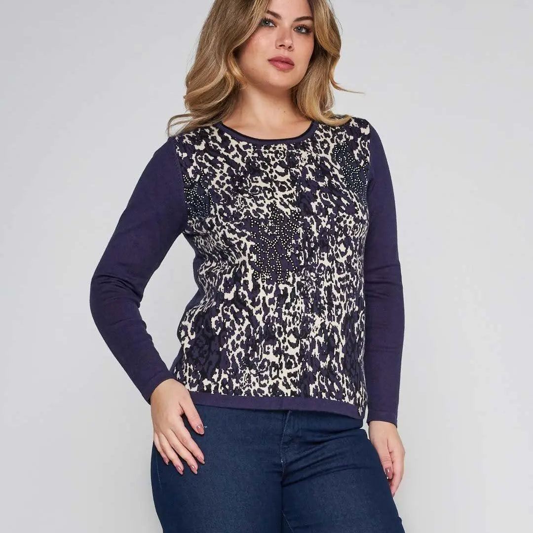 Maglia girocollo VIOLA DORABELLA