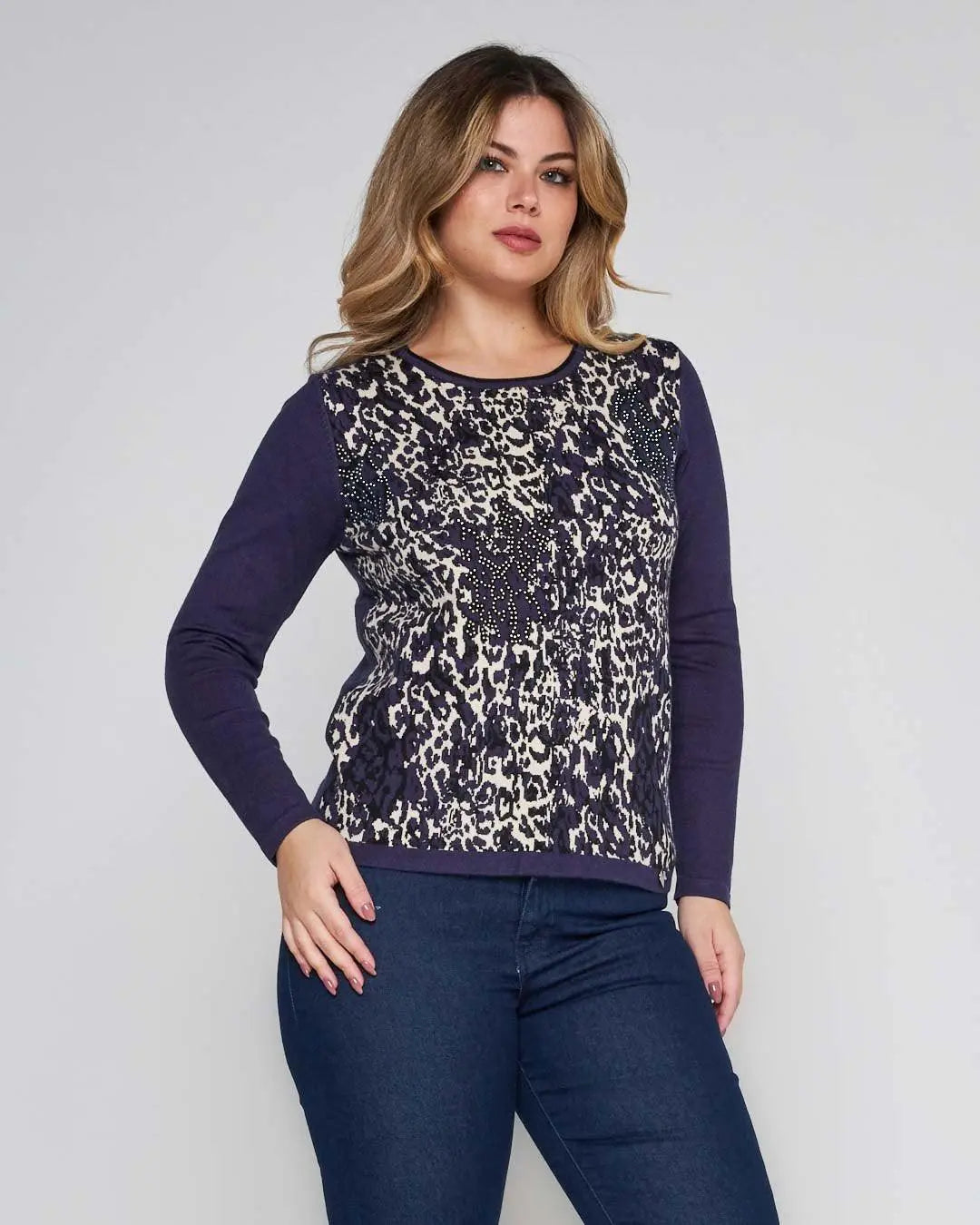 Maglia girocollo VIOLA DORABELLA