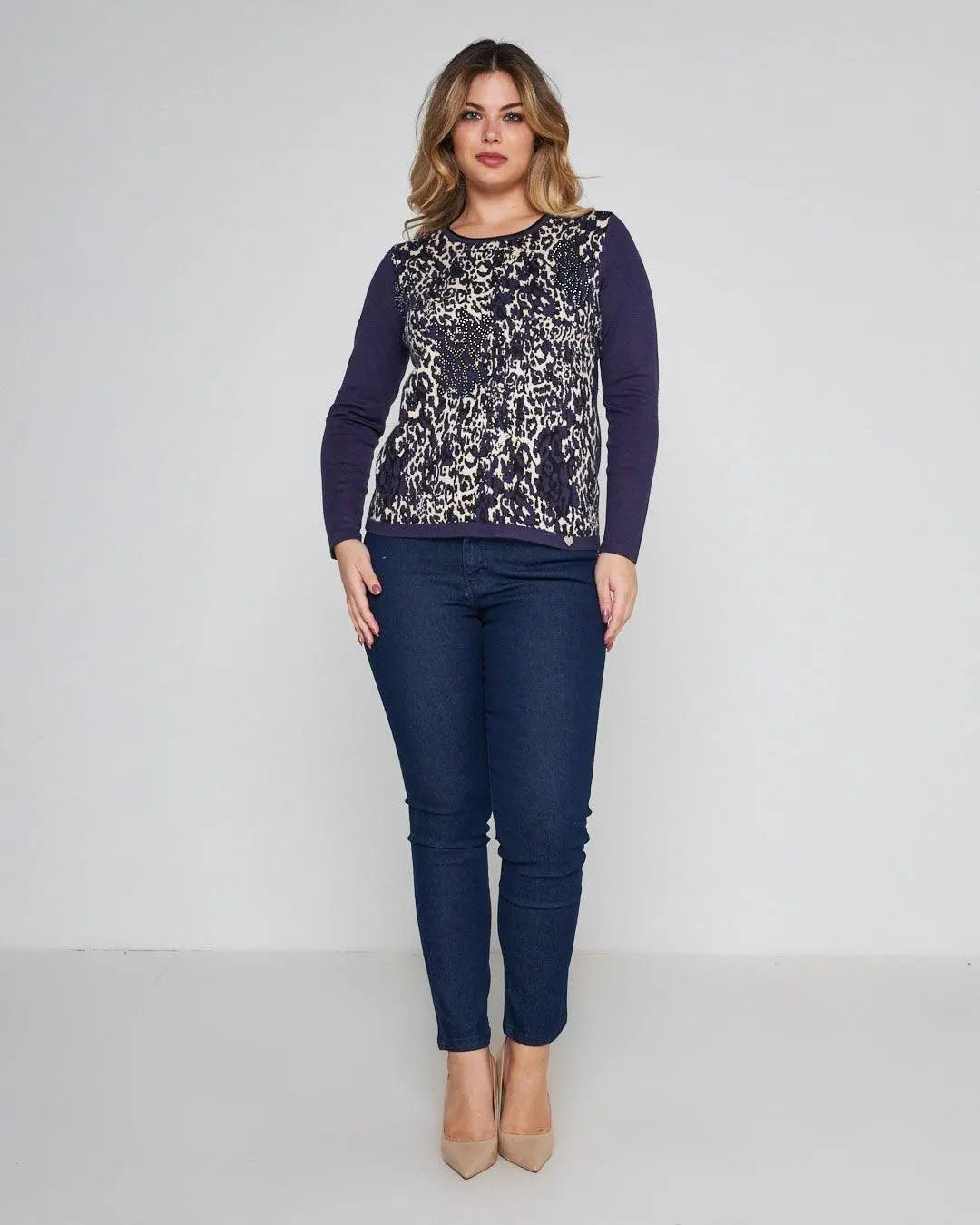 Maglia girocollo VIOLA DORABELLA