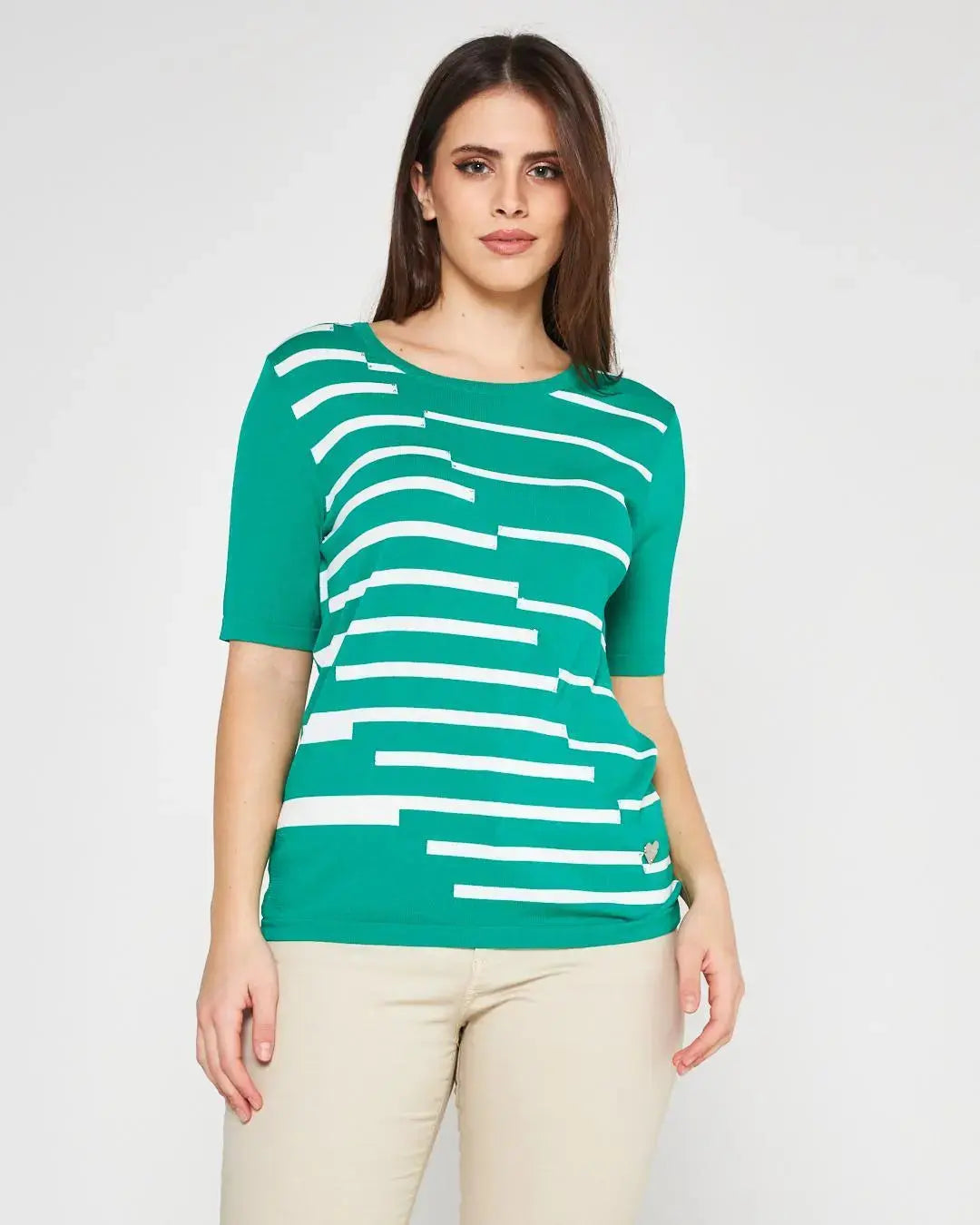 Maglia girocollo Verde DORABELLA XL