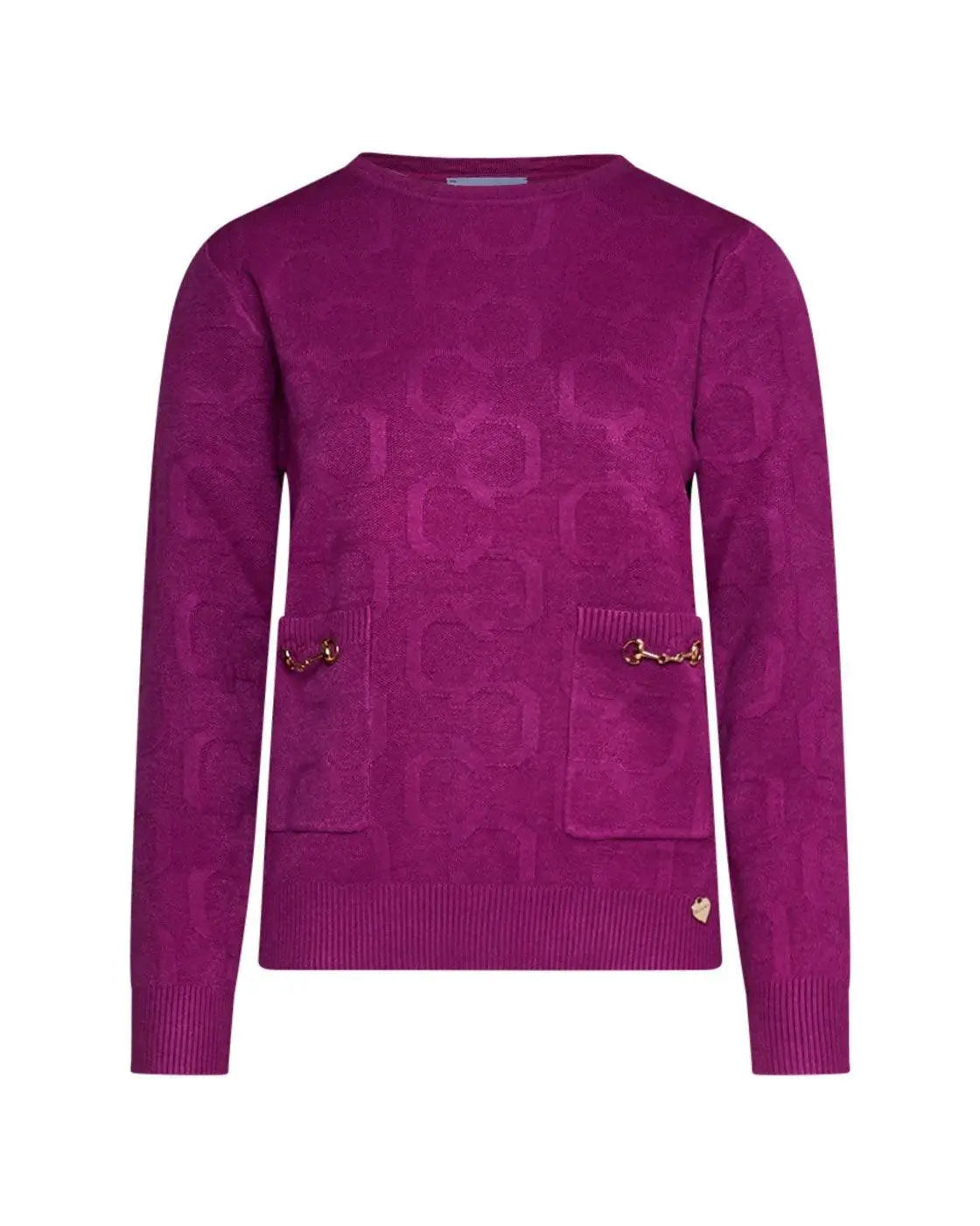 Maglia girocollo con accessori CICLAMINO DORABELLA