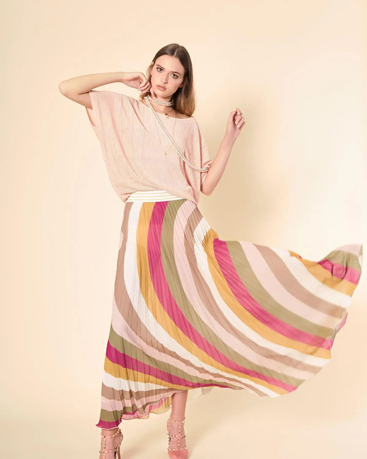 Maglia girocollo con lurex CIPRIA IRONICA