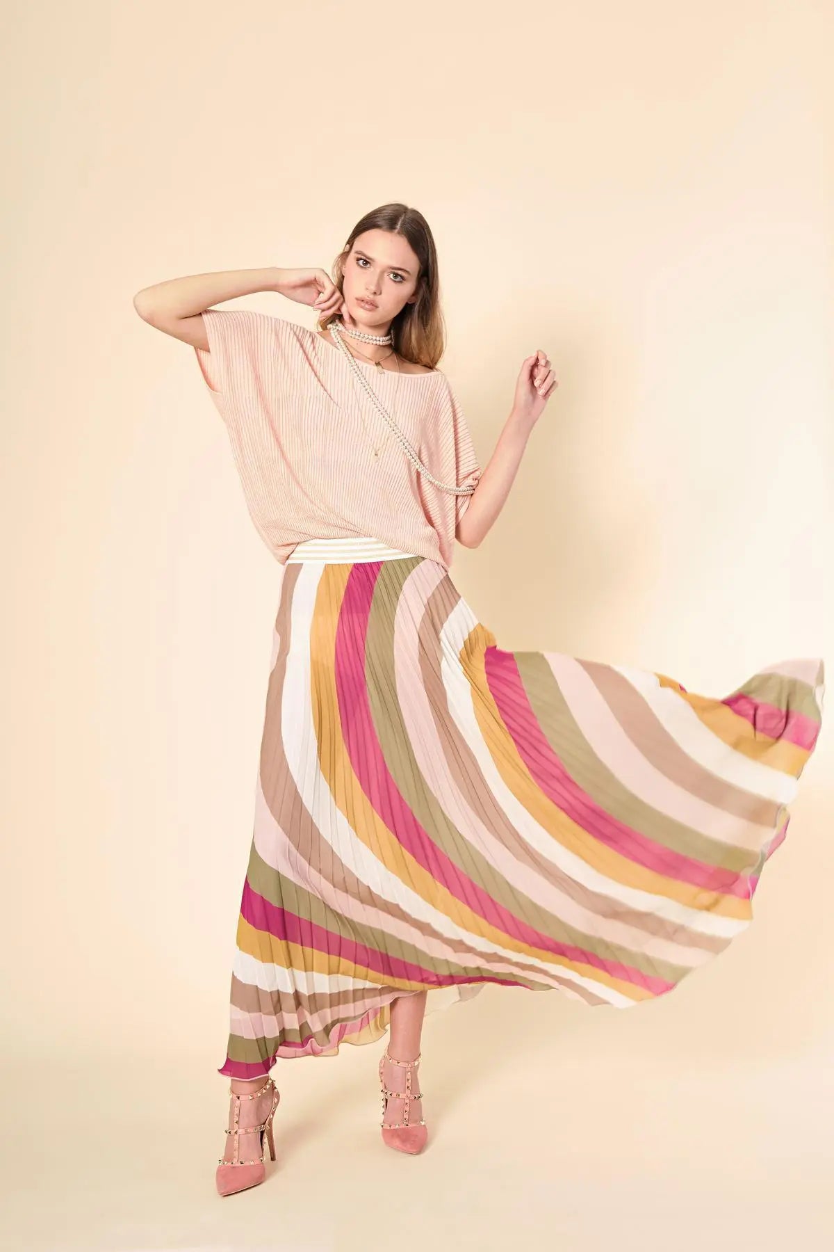 Maglia girocollo con lurex CIPRIA IRONICA