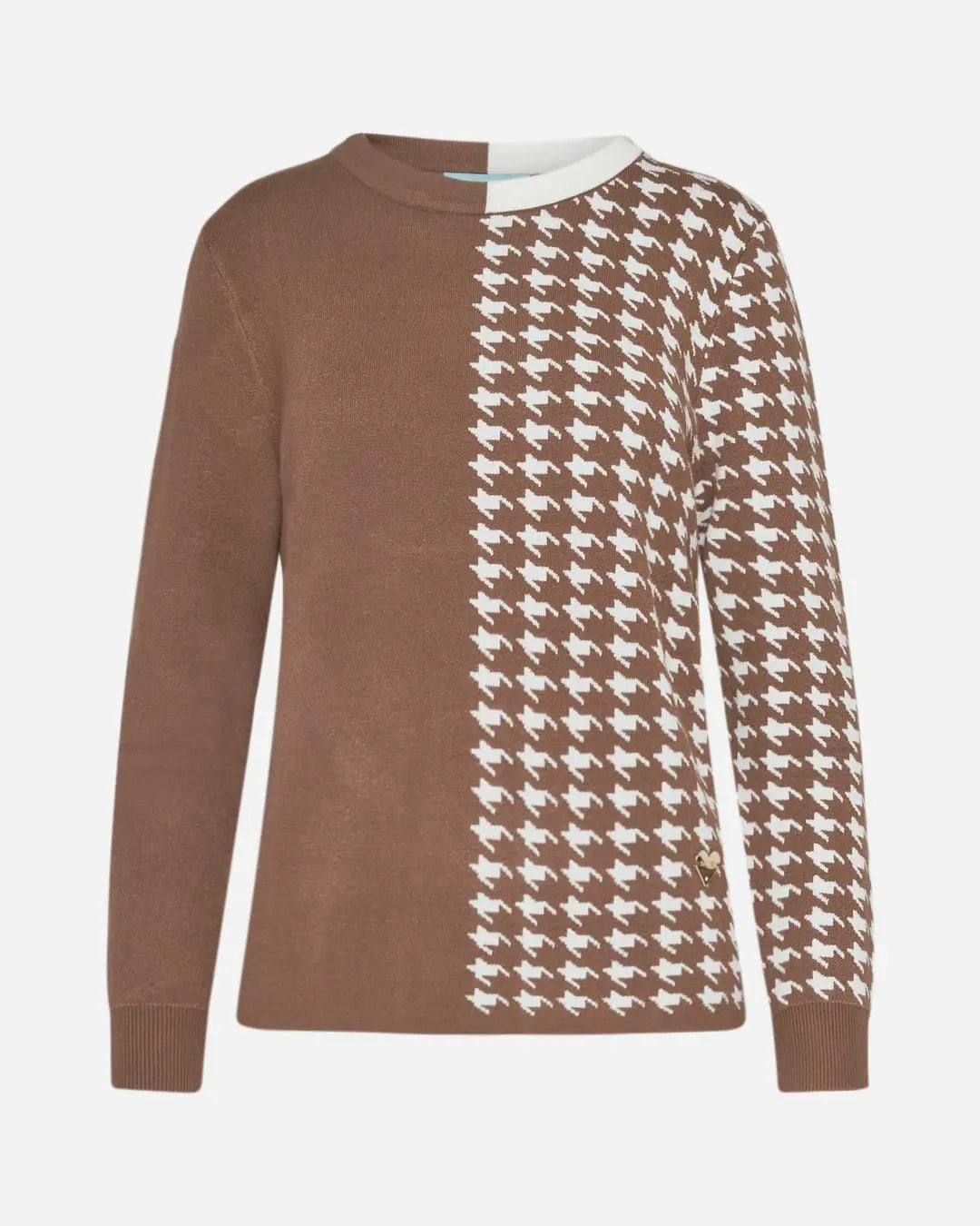 Maglia girocollo jacquard CACAO DORABELLA