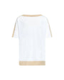Maglia girocollo lurex LT GOLD LUREX-BIANCO DORABELLA