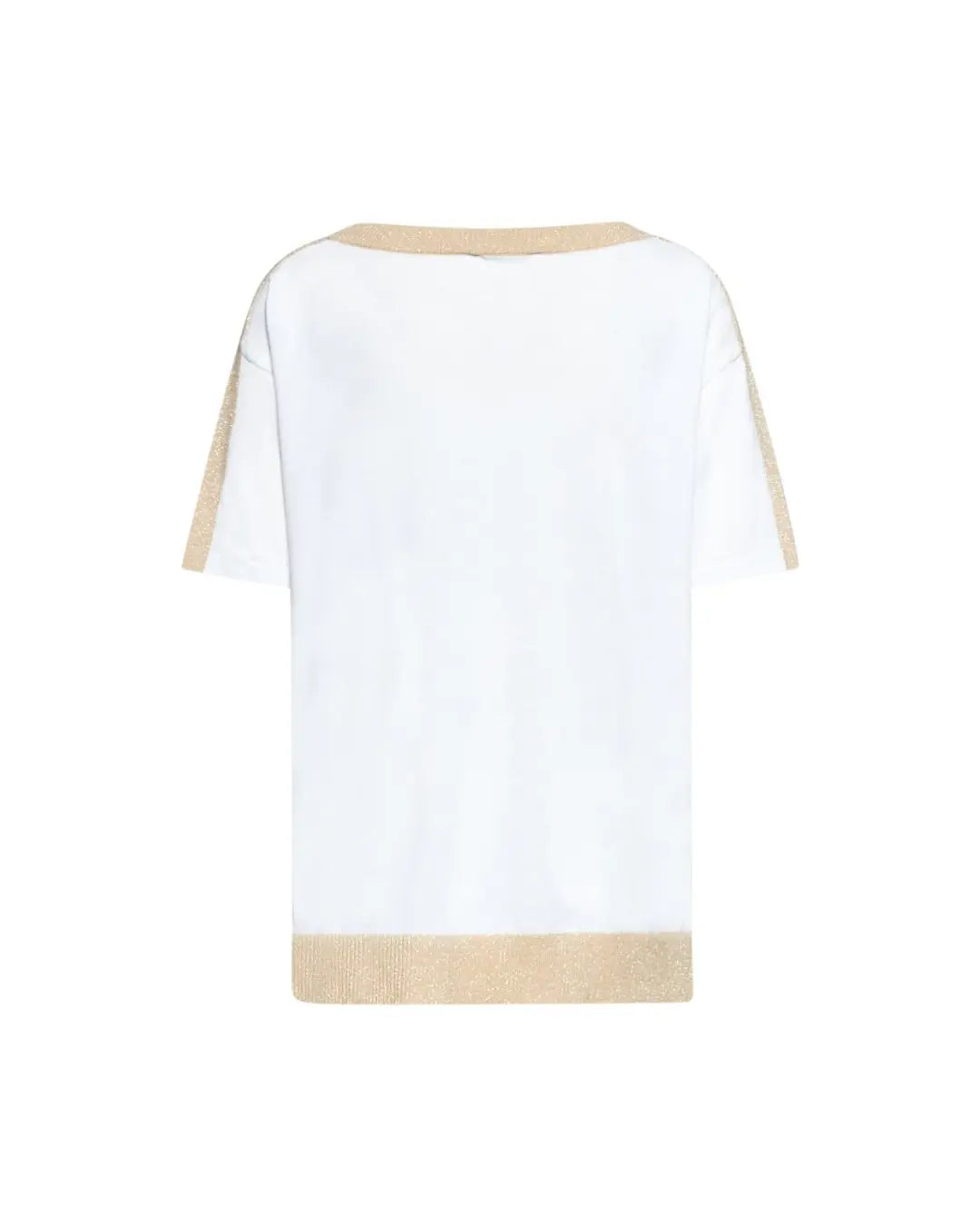 Maglia girocollo lurex LT GOLD LUREX-BIANCO DORABELLA