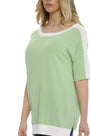 Maglia girocollo lurex SILVER LUREX-VERDE DORABELLA