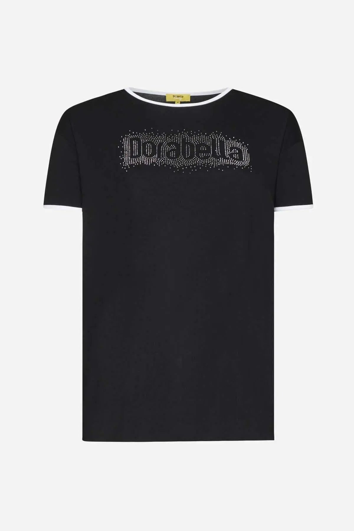 Maglia girocollo paillettes NERO DORABELLA CURVY