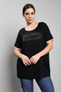 Maglia girocollo paillettes NERO DORABELLA CURVY