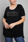Maglia girocollo paillettes NERO DORABELLA CURVY