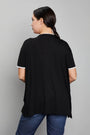 Maglia girocollo paillettes NERO DORABELLA CURVY
