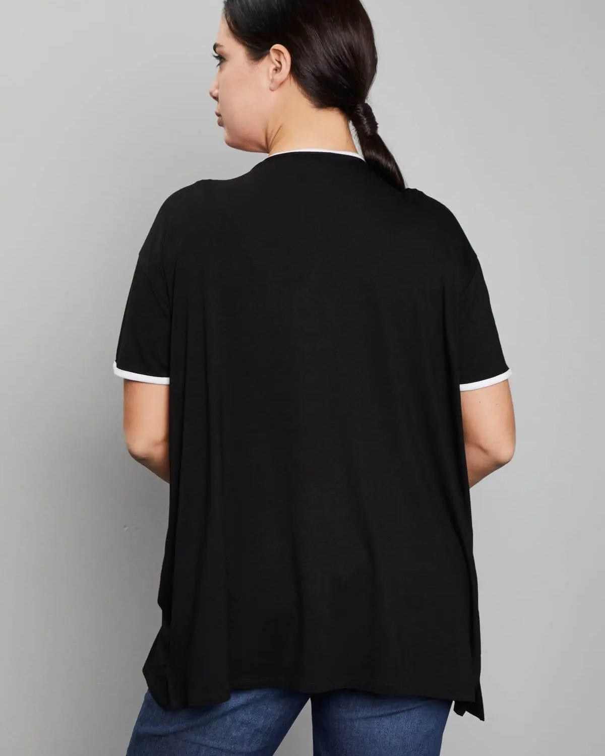 Maglia girocollo paillettes NERO DORABELLA CURVY