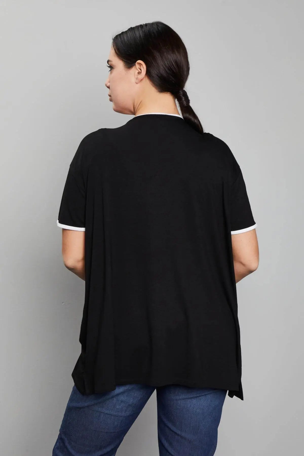 Maglia girocollo paillettes NERO DORABELLA CURVY