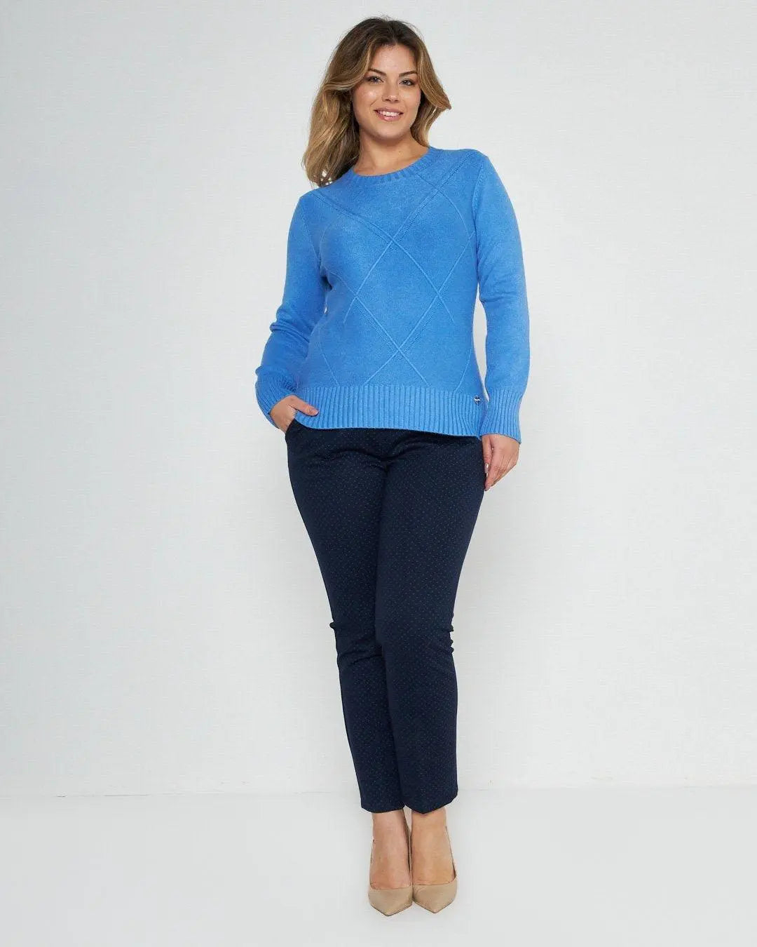 Maglia girocollo rombi CARTA DA ZUCCHERO DORABELLA XXL