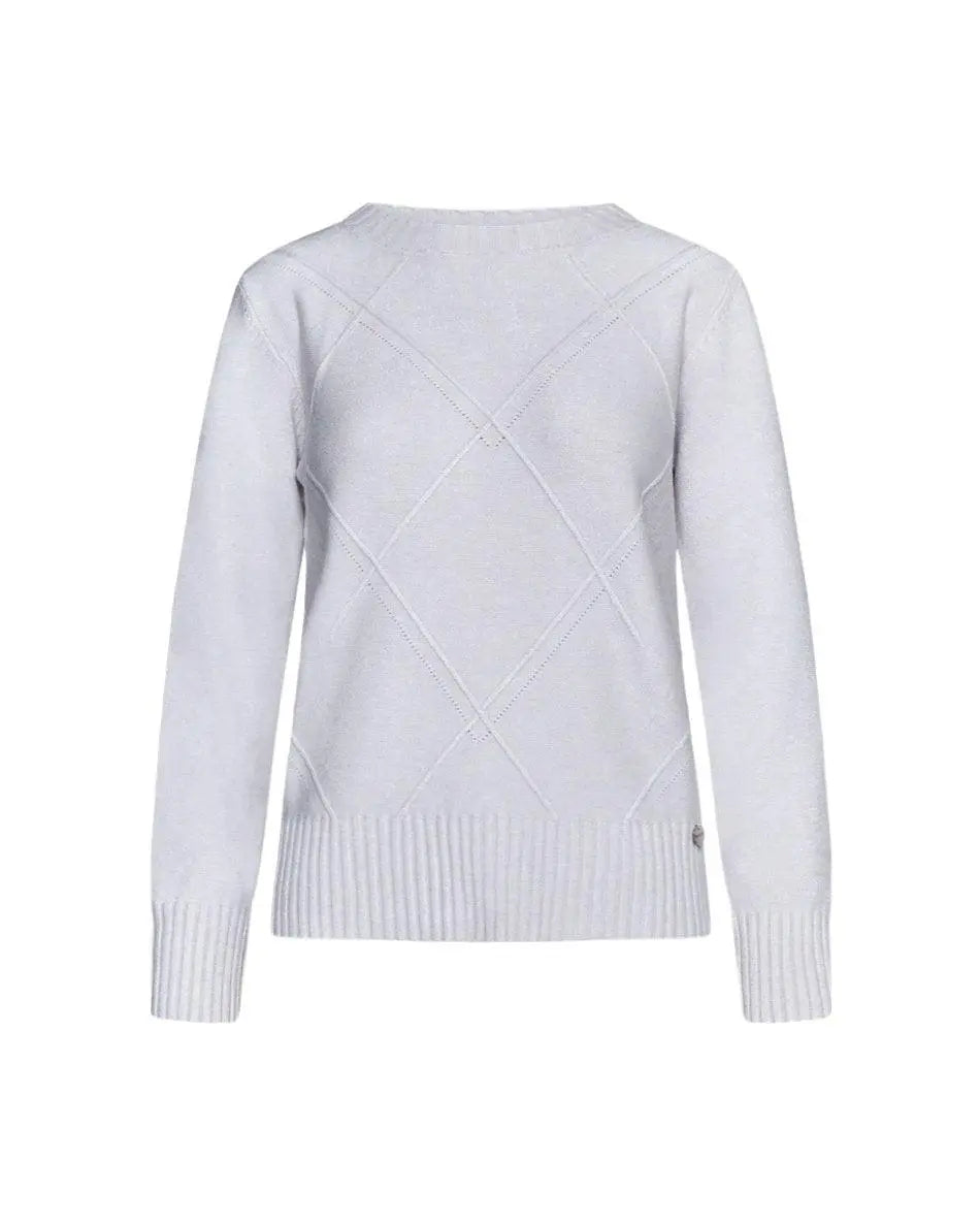 Maglia girocollo rombi GESSO DORABELLA