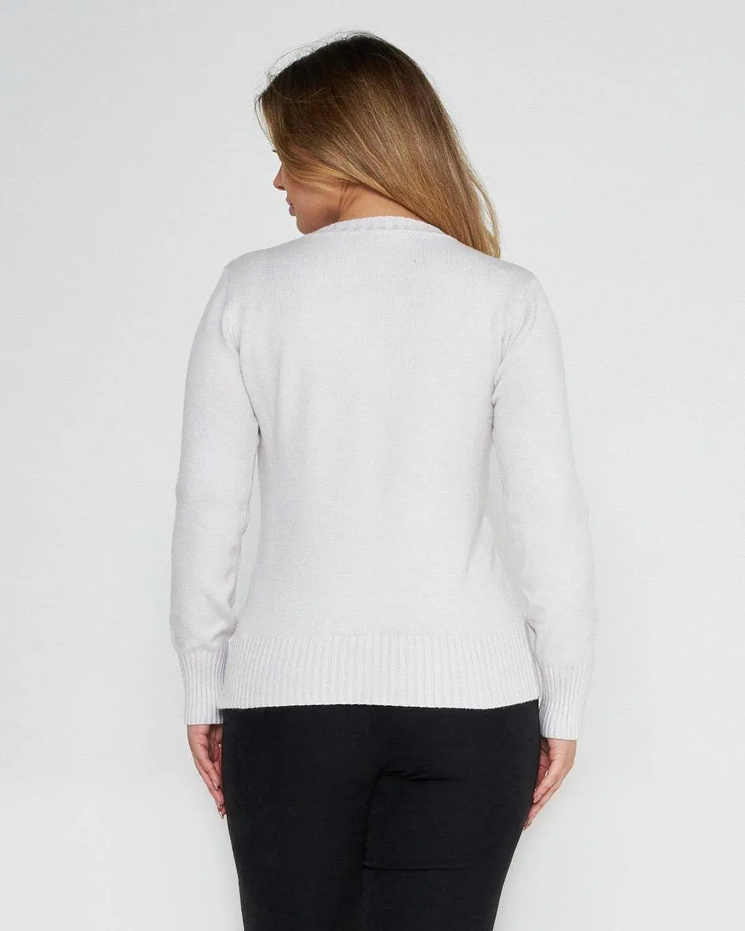 Maglia girocollo rombi GESSO DORABELLA