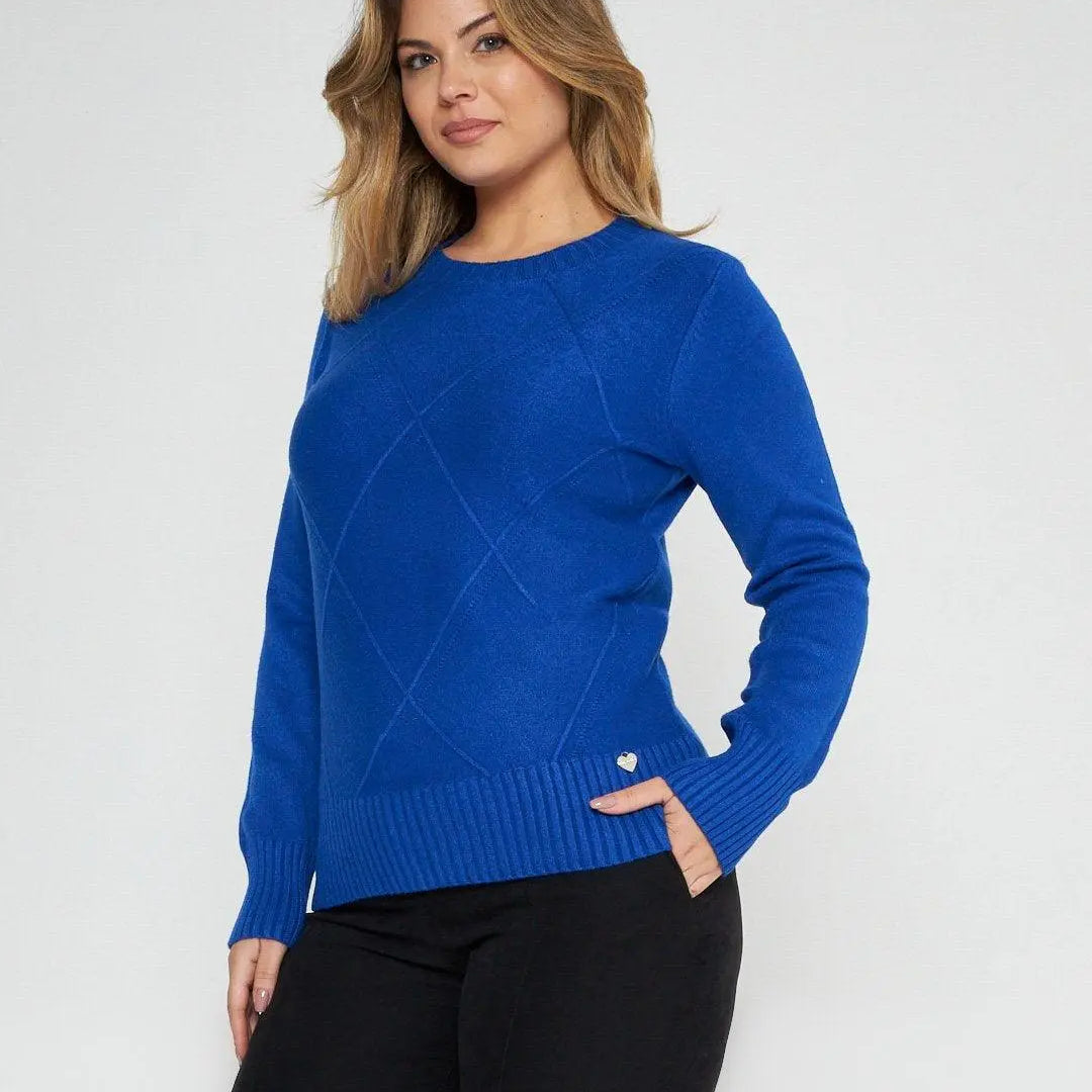 Maglia girocollo rombi TAMPONE DORABELLA XXL