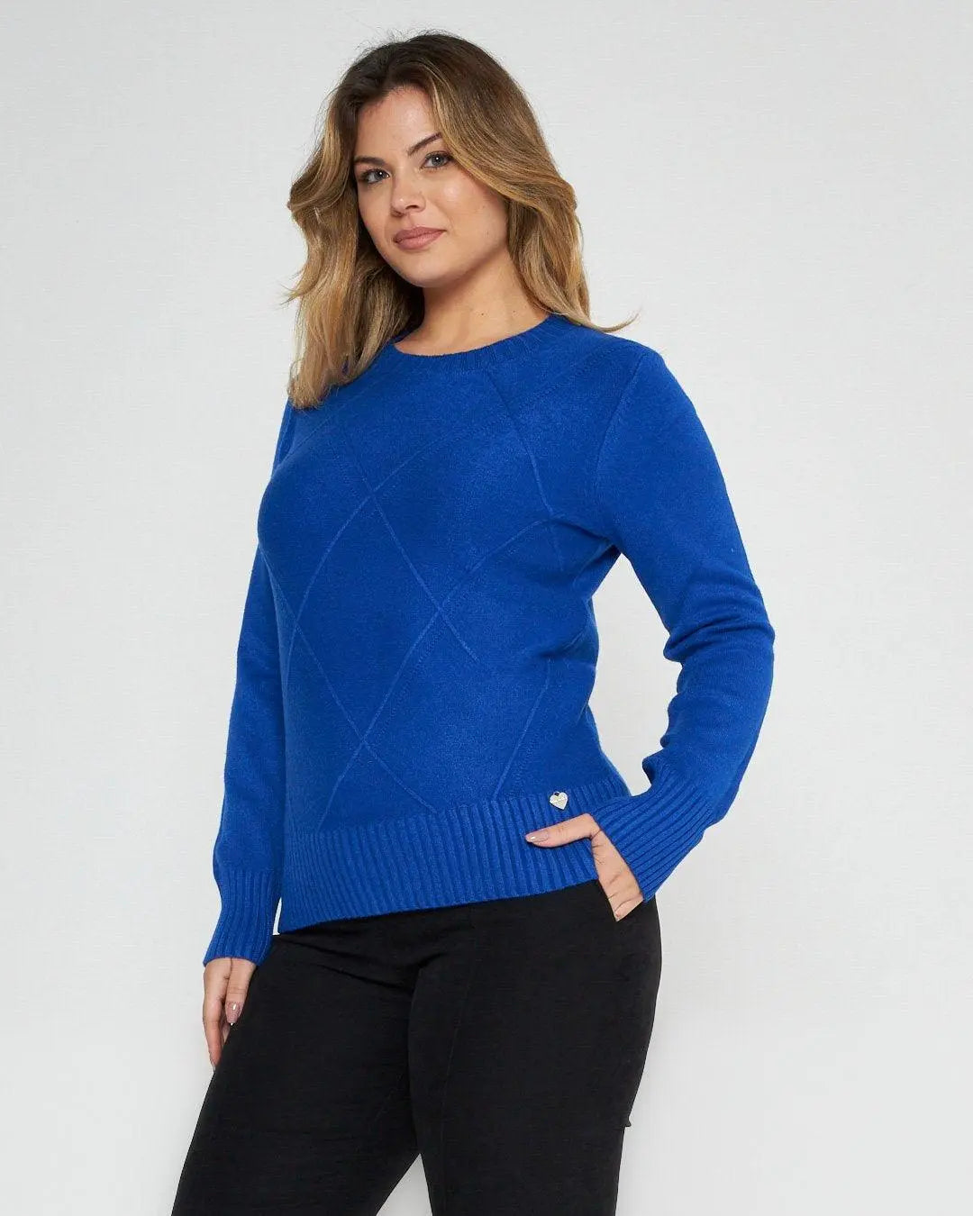 Maglia girocollo rombi TAMPONE DORABELLA XXL