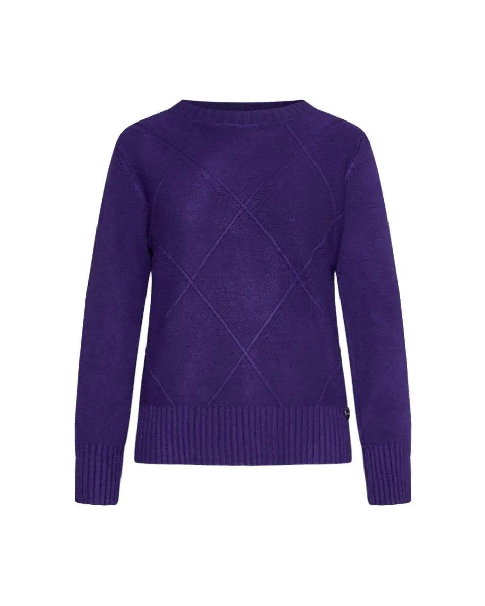 Maglia girocollo rombi VIOLA DORABELLA