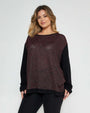 Maglia glitter NERO-BORDEAUX DORABELLA PIU' 55