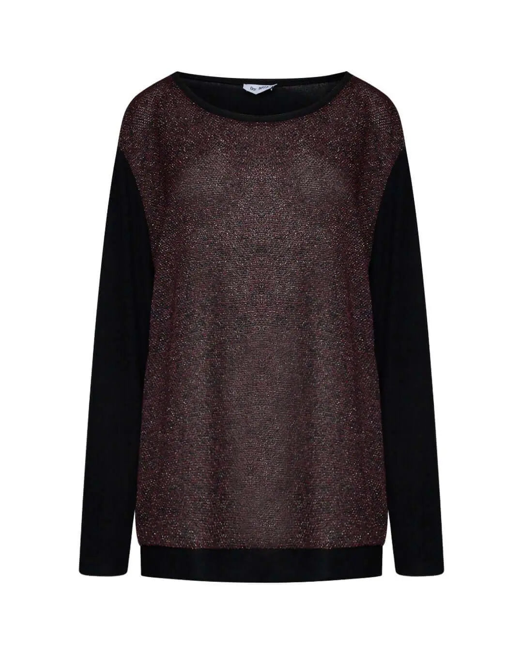Maglia glitter NERO-BORDEAUX DORABELLA PIU'