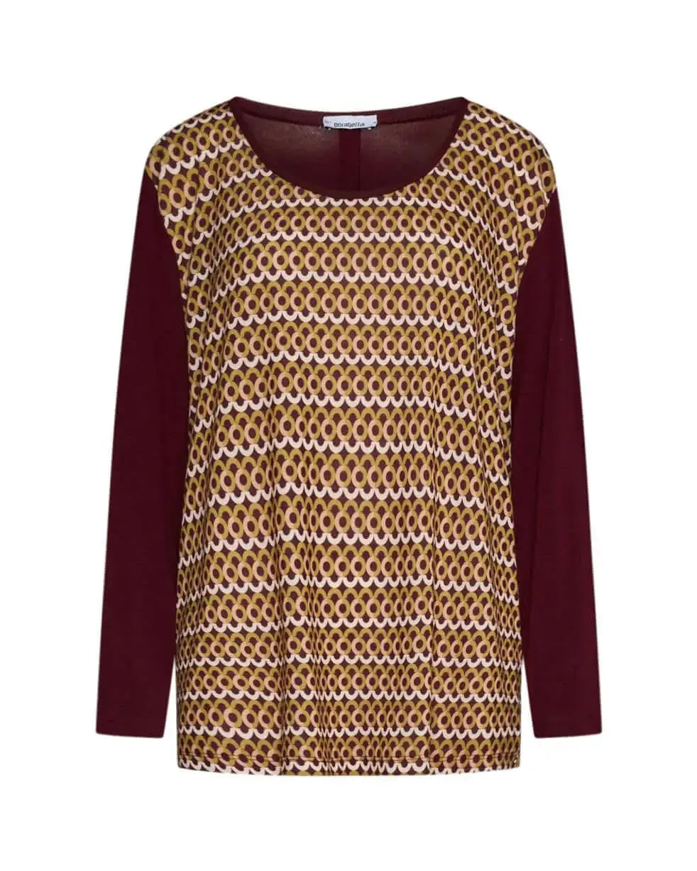 Maglia in fantasia BORDEAUX DORABELLA PIU'
