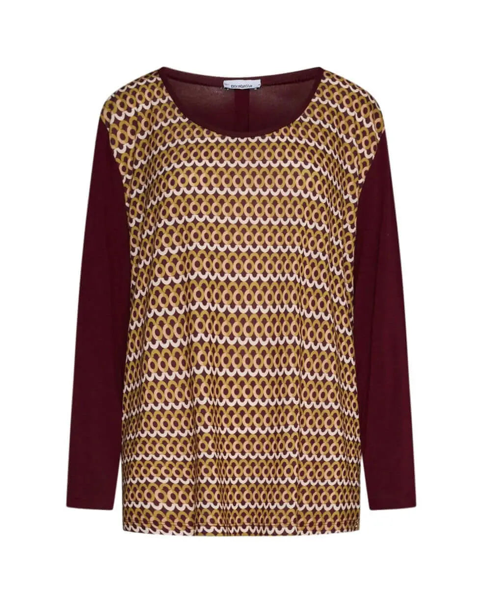 Maglia in fantasia BORDEAUX DORABELLA PIU'