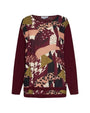 Maglia in fantasia BORDEAUX DORABELLA PIU' 55