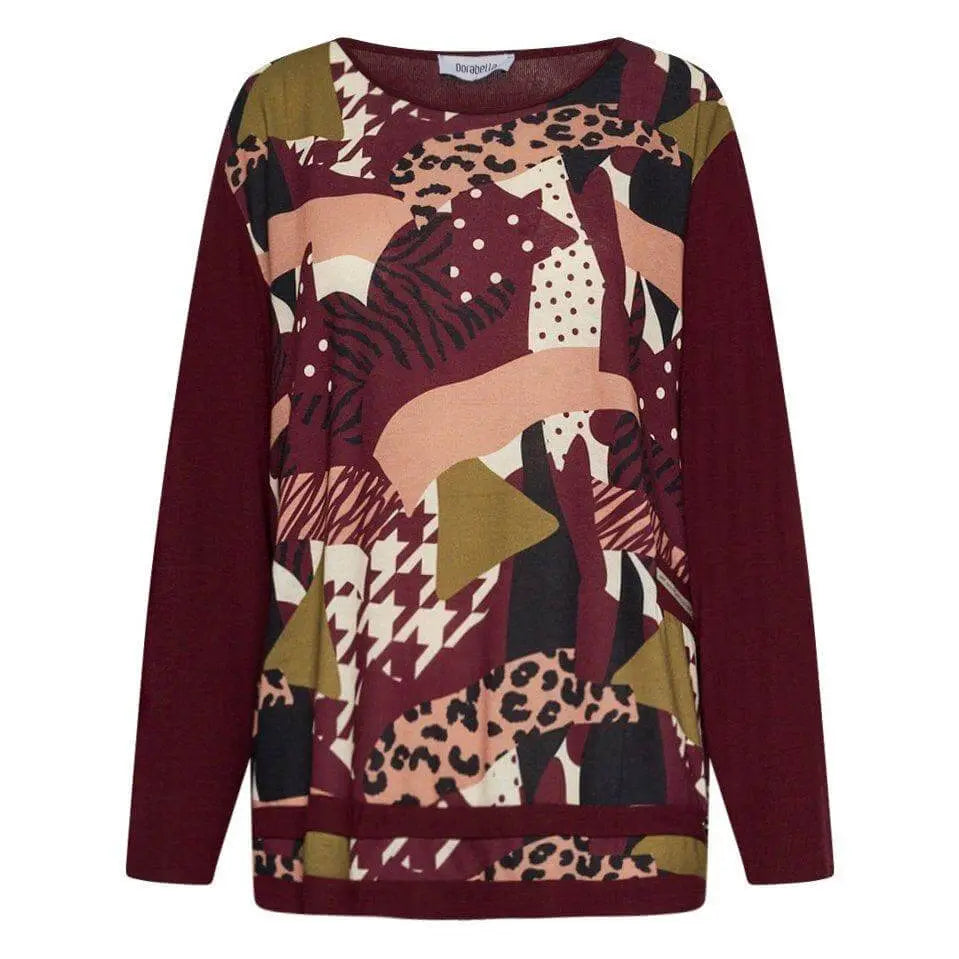 Maglia in fantasia BORDEAUX DORABELLA PIU' 55