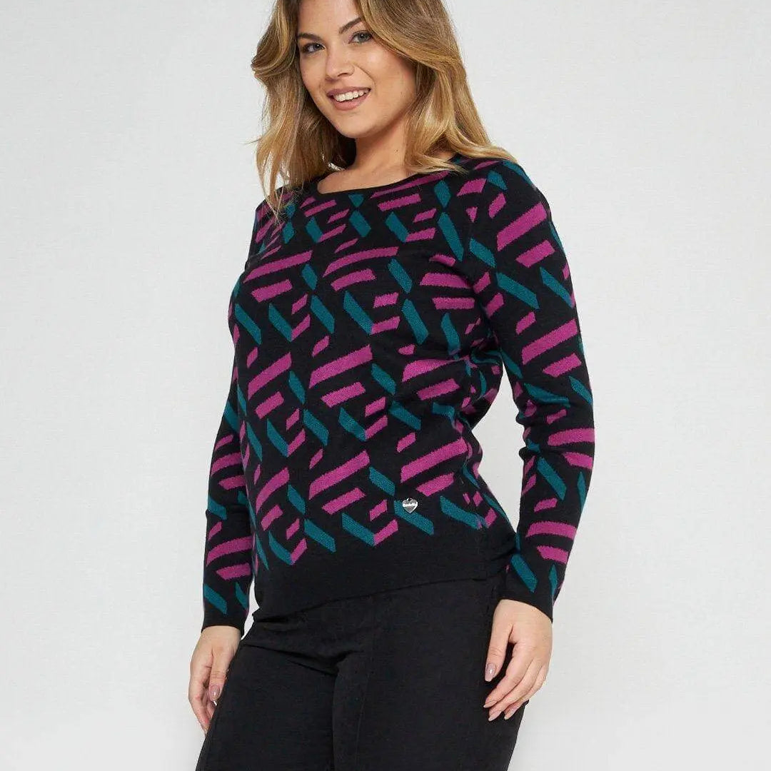 Maglia in fantasia CICLAMINO DORABELLA XXL