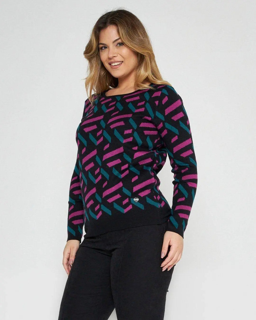 Maglia in fantasia CICLAMINO DORABELLA XXL