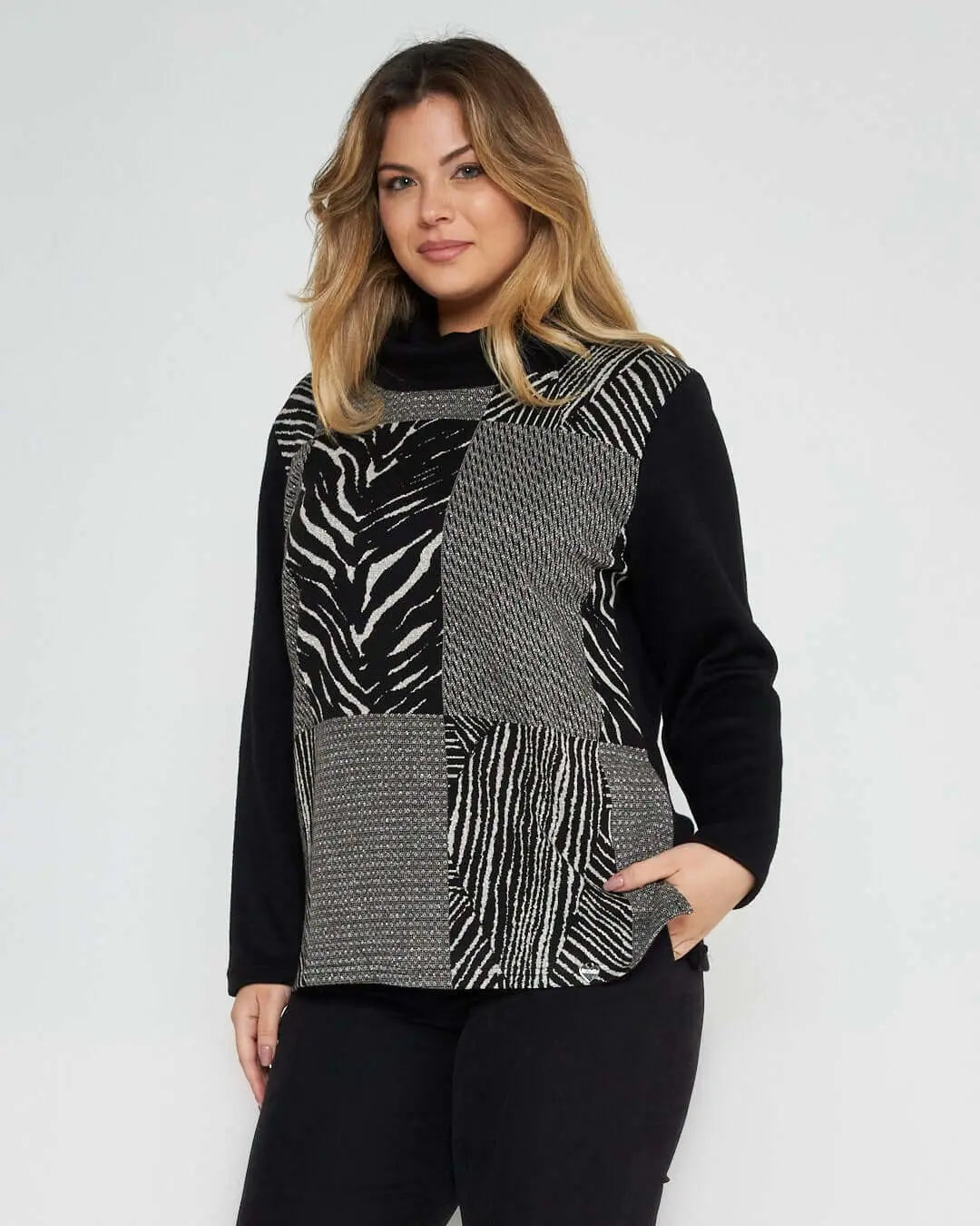 Maglia in fantasia NERO DORABELLA XXL