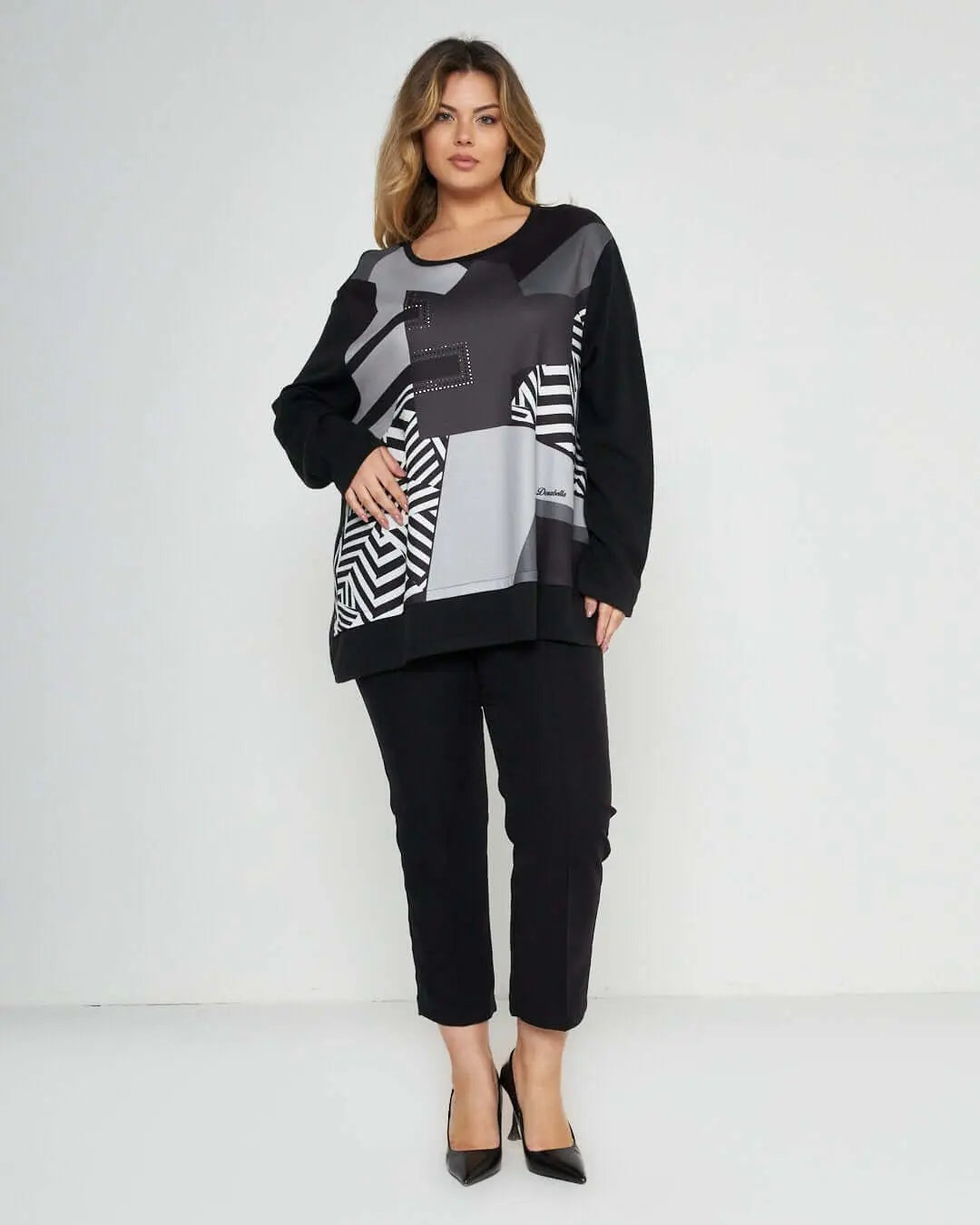 Maglia in fantasia NERO DORABELLA PIU'