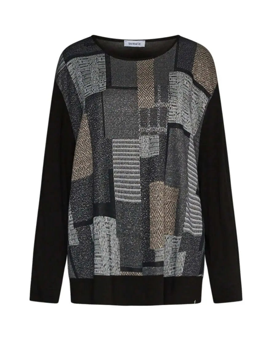 Maglia in fantasia NERO-GRIGIO DORABELLA PIU'