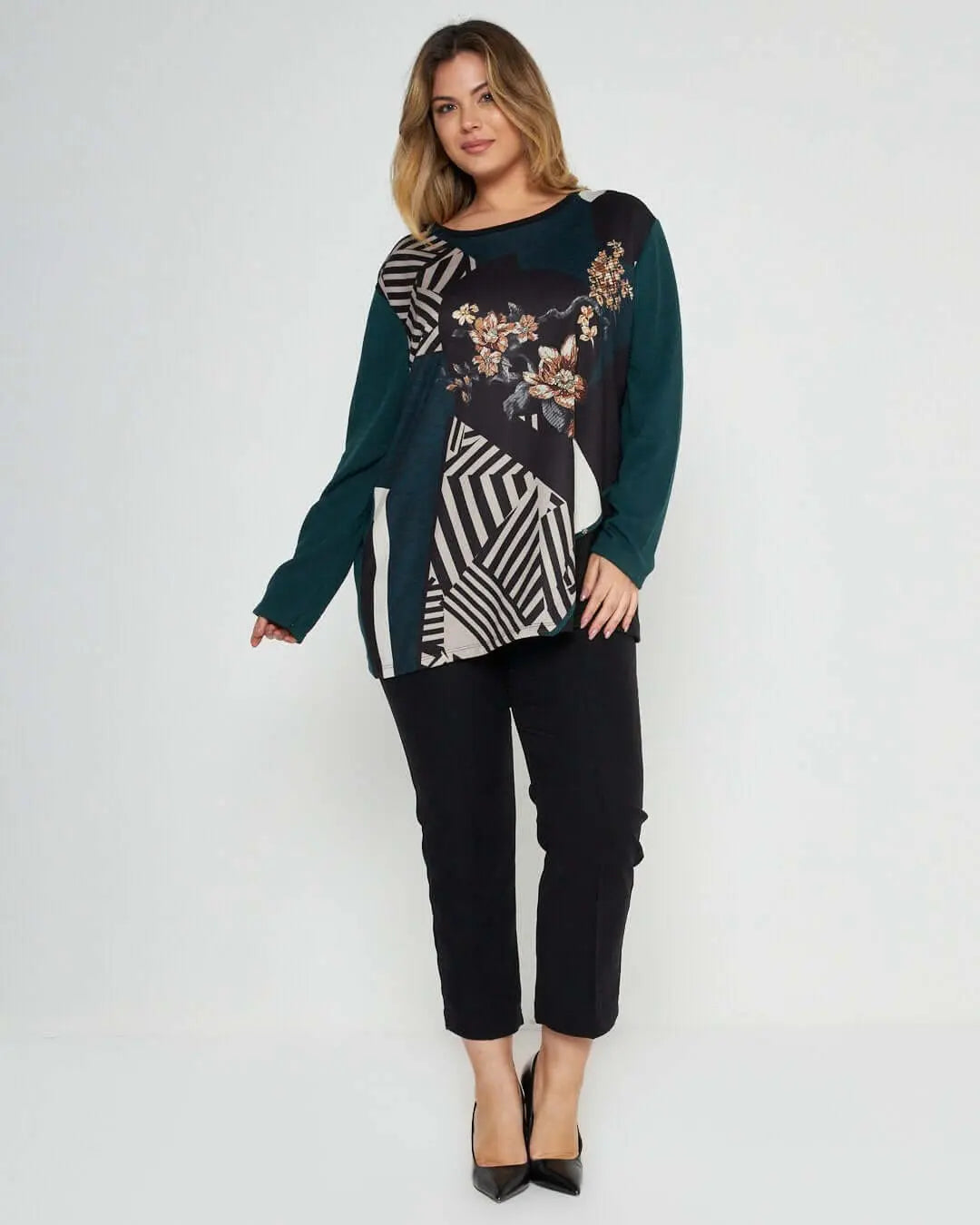 Maglia in fantasia VERDE DORABELLA PIU'