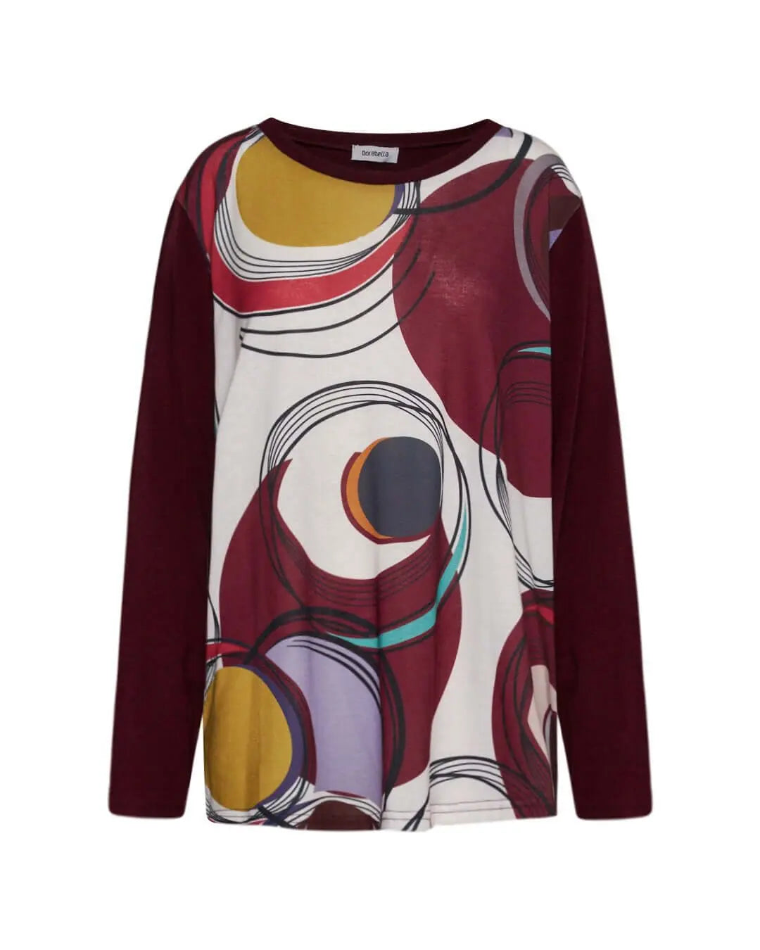 Maglia in fantasia astratta BORDEAUX DORABELLA PIU'