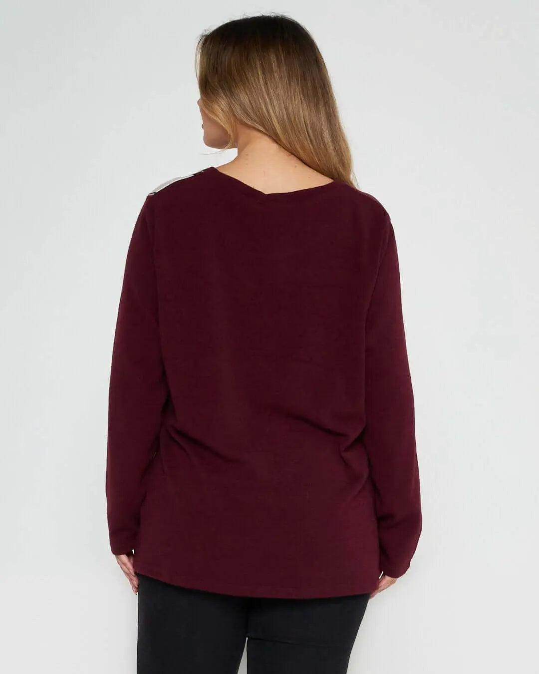 Maglia in fantasia astratta BORDEAUX DORABELLA PIU'