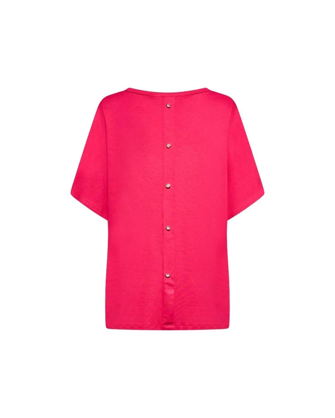 Maglia in fantasia con bottoni gioiello FUXIA DORABELLA