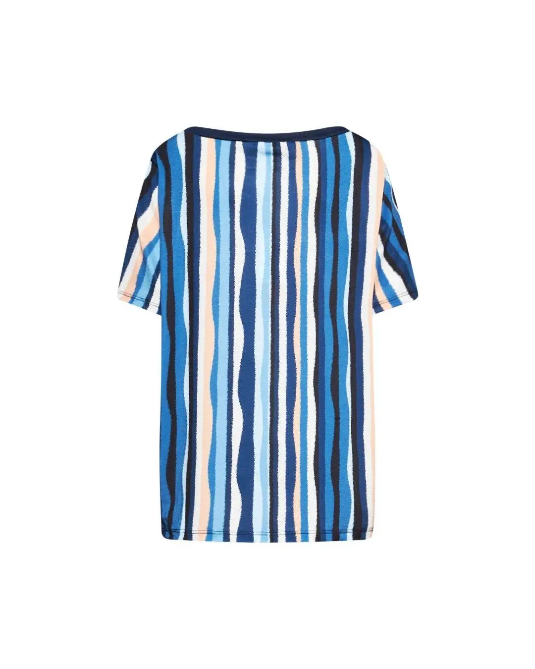 Maglia in fantasia con dettaglio bottoncini BLU DORABELLA PIU'