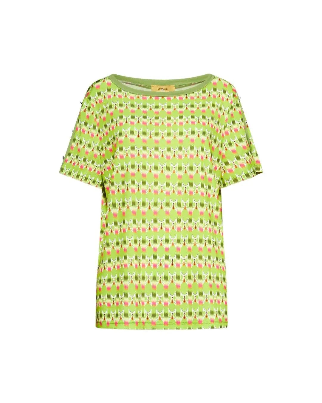 Maglia in fantasia con dettaglio bottoncini LIME DORABELLA PIU' 49