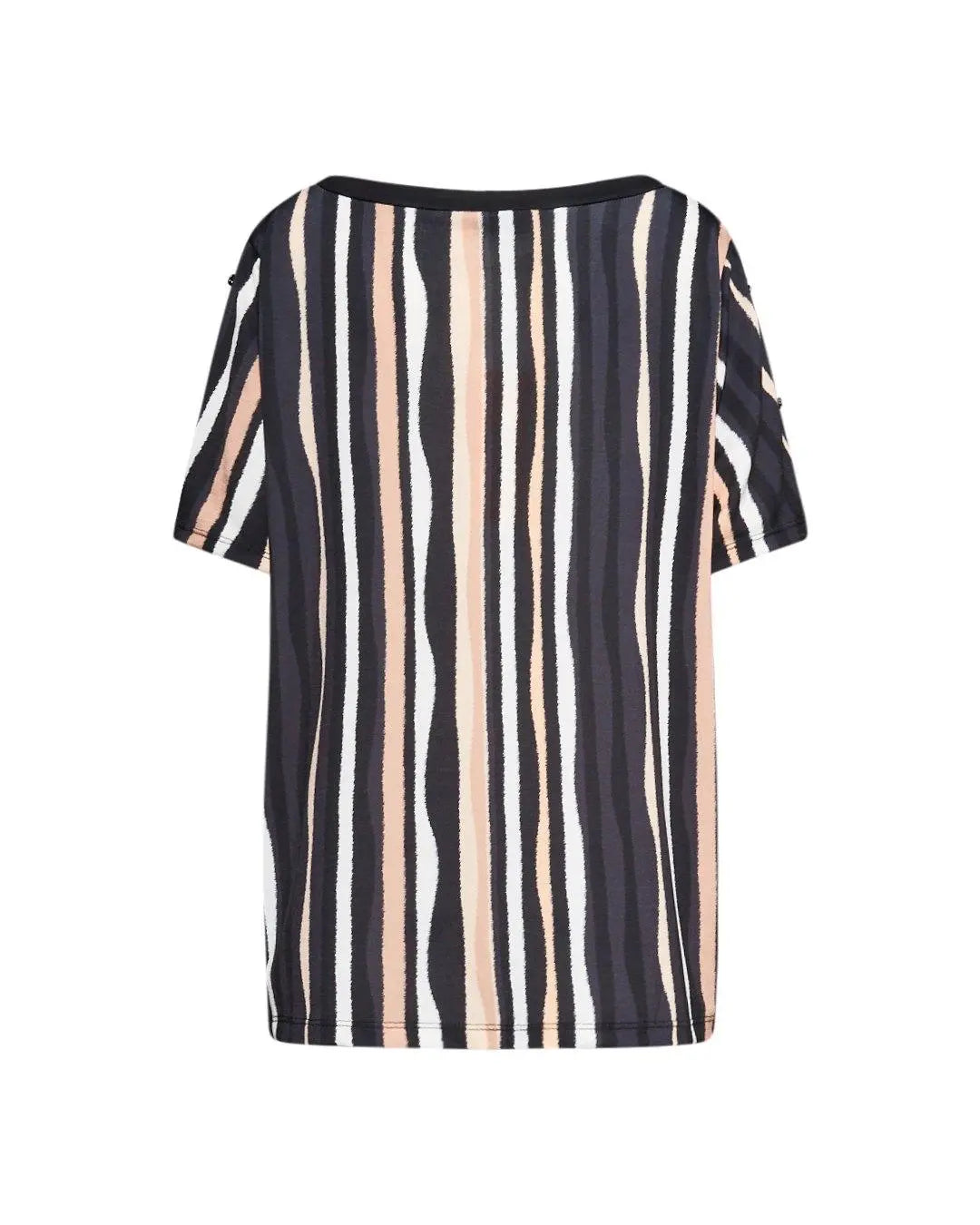 Maglia in fantasia con dettaglio bottoncini NERO DORABELLA PIU'