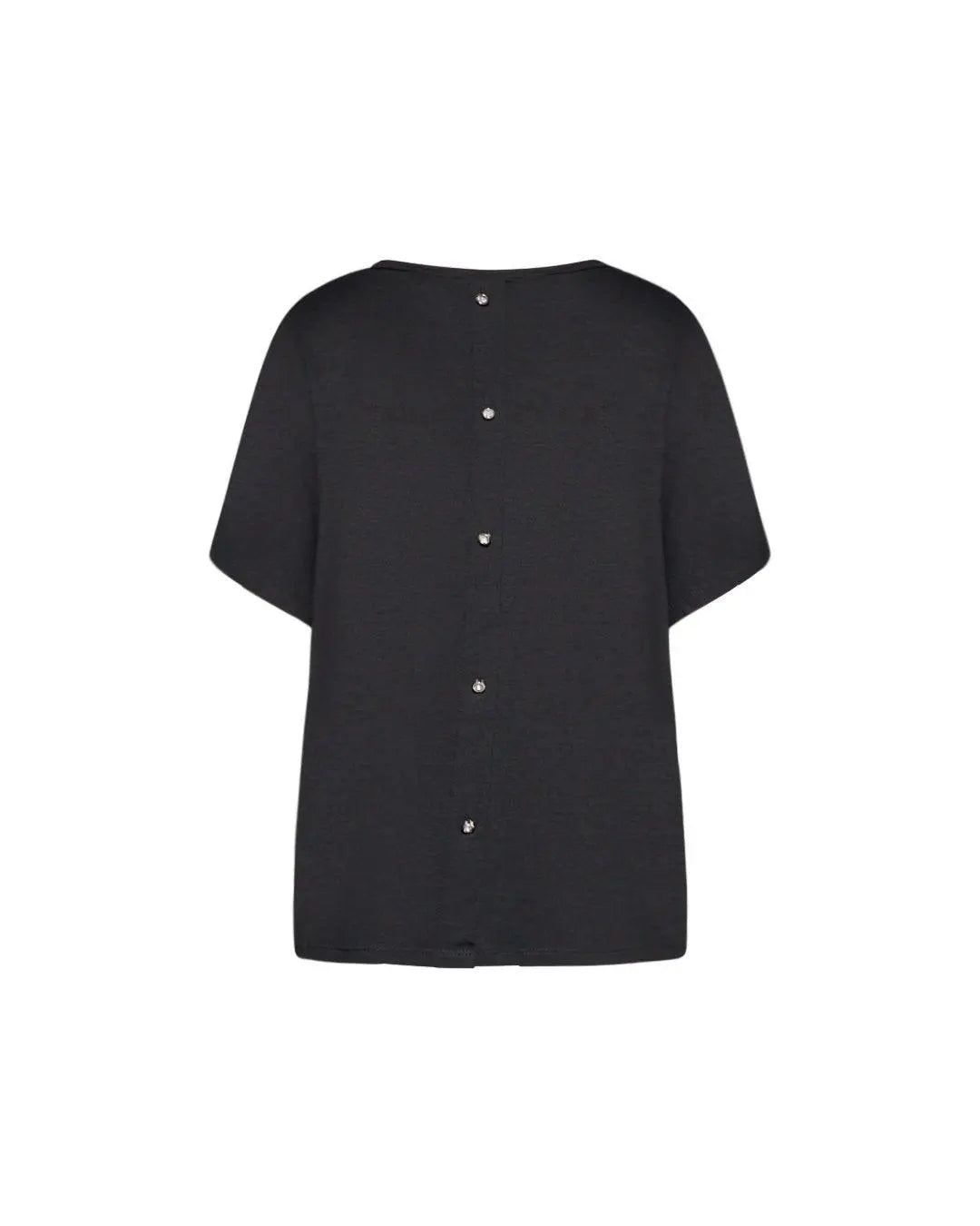 Maglia in fantasia con dettaglio bottoni NERO-ACQUA DORABELLA