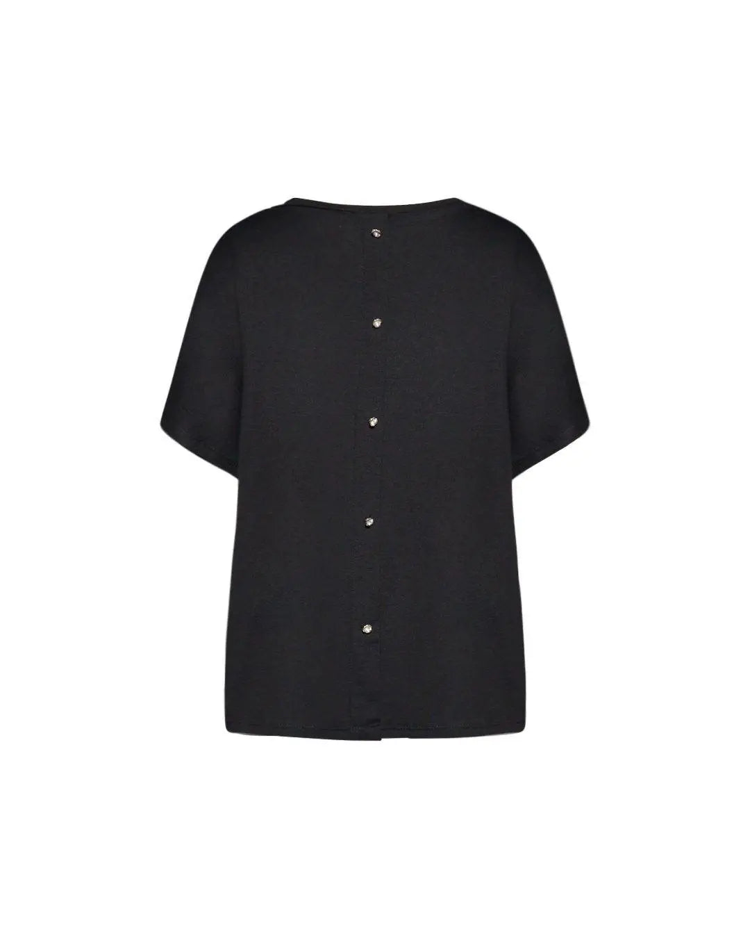 Maglia in fantasia con dettaglio bottoni NERO-BEIGE DORABELLA