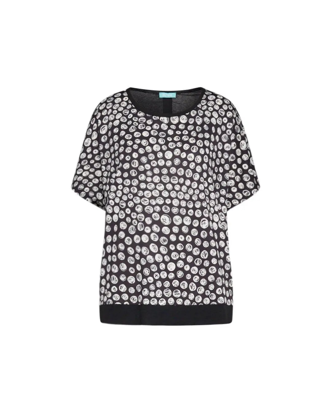 Maglia in fantasia con dettaglio bottoni NERO DORABELLA XXL