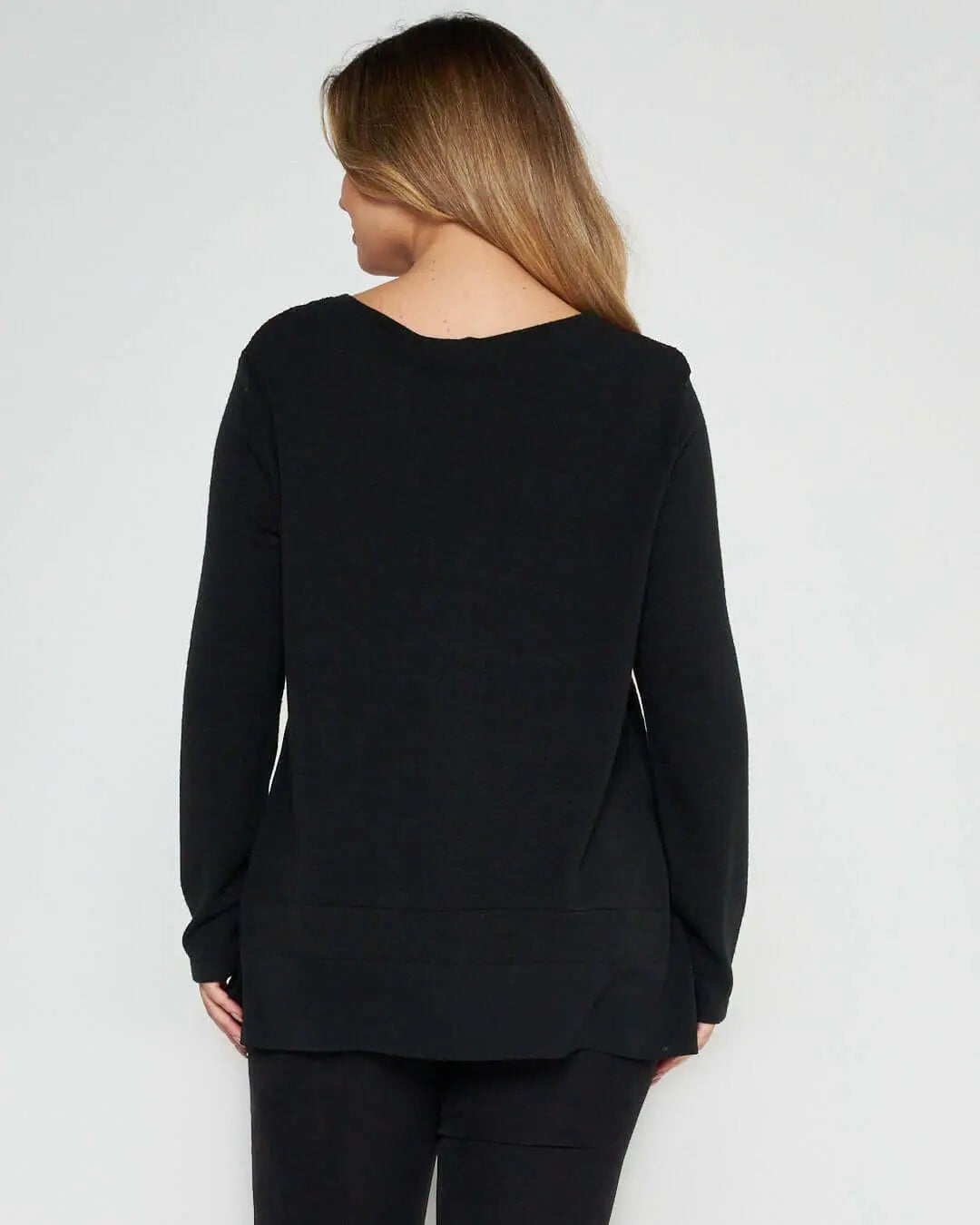 Maglia in fantasia geometrica NERO-BORDEAUX DORABELLA