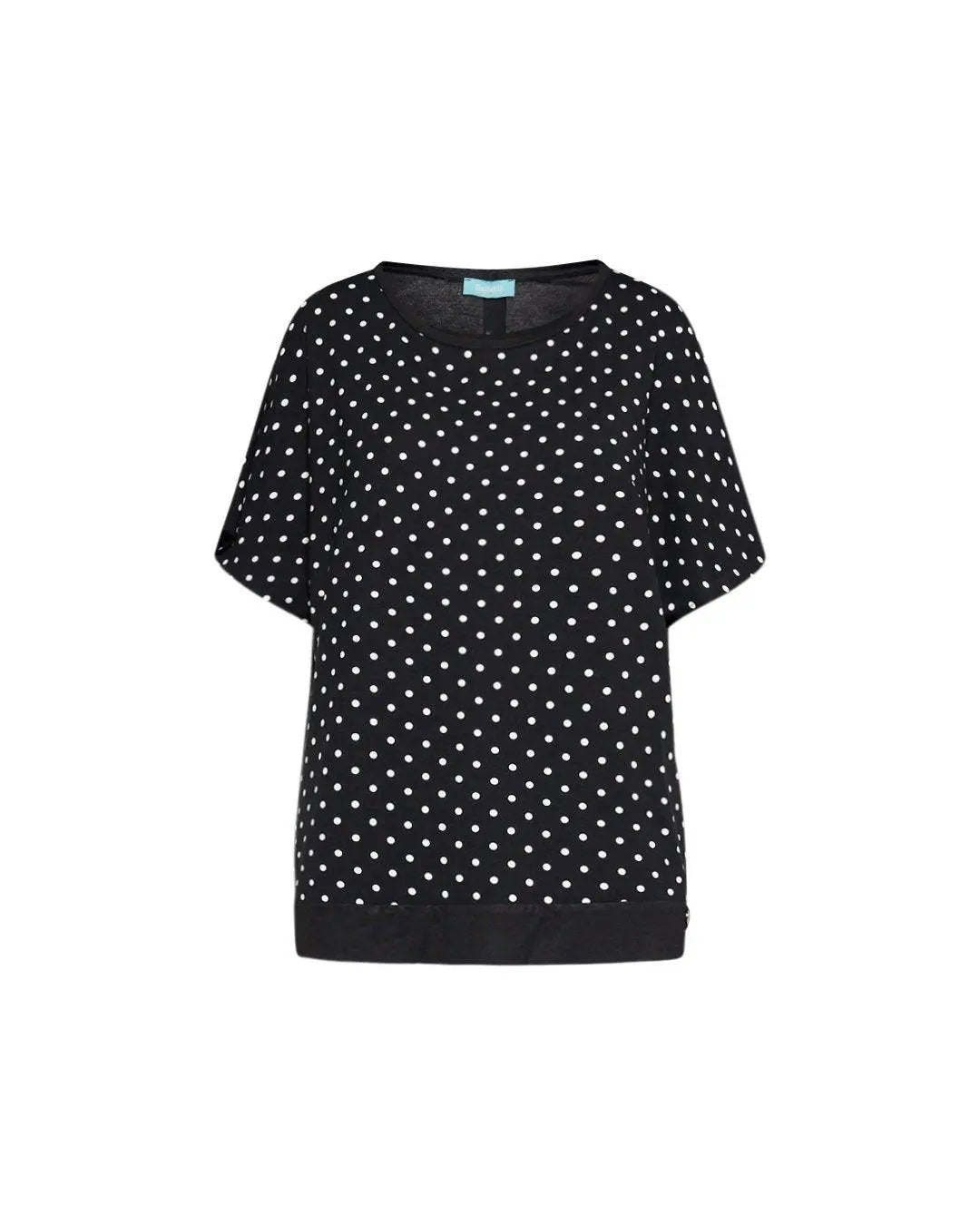 Maglia in fantasia in viscosa BIANCO-NERO DORABELLA XXL