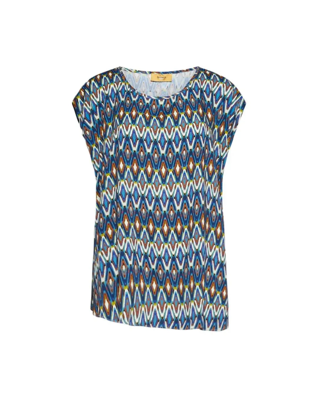 Maglia in fantasia in viscosa BLU-MORO DORABELLA PIU' 49