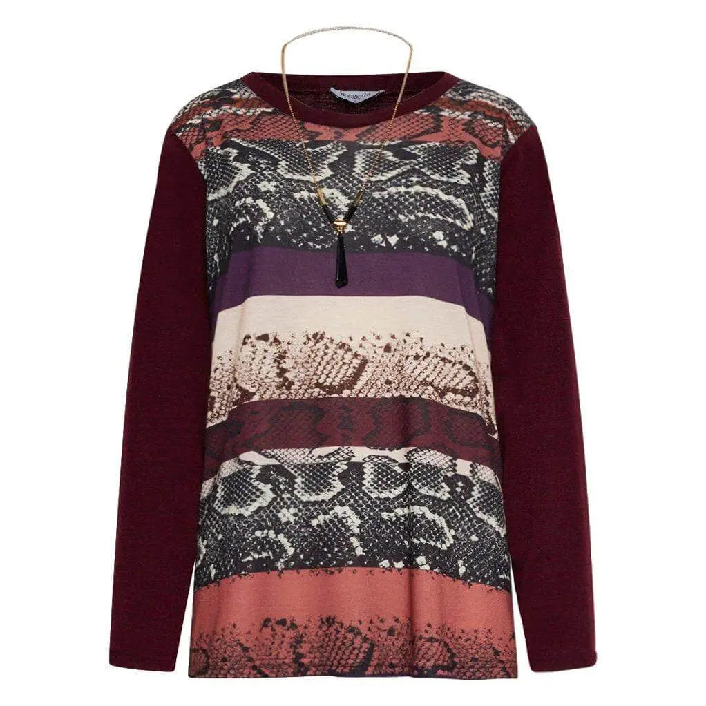Maglia in fantasia pitonata BORDEAUX DORABELLA PIU' 53