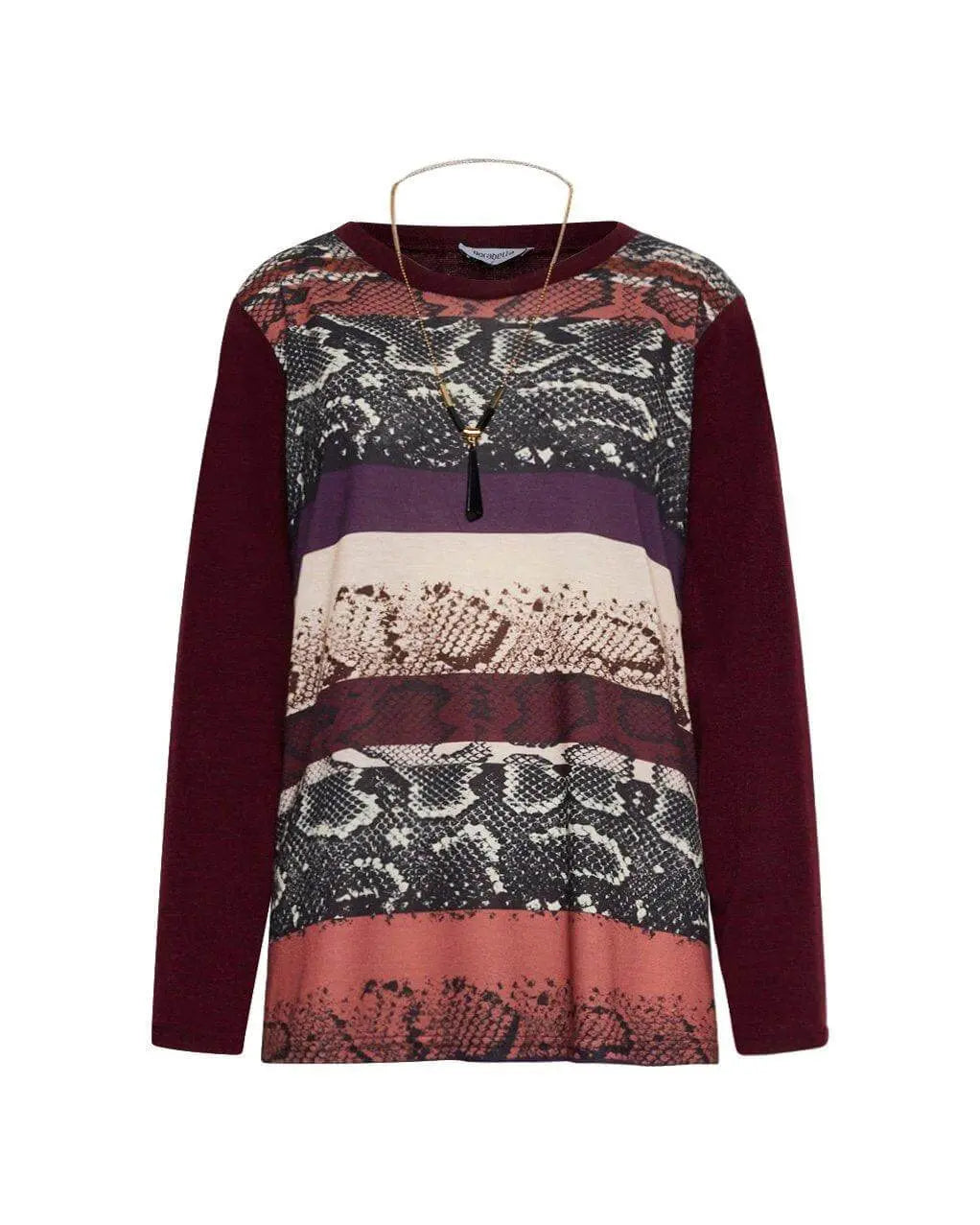 Maglia in fantasia pitonata BORDEAUX DORABELLA PIU' 53