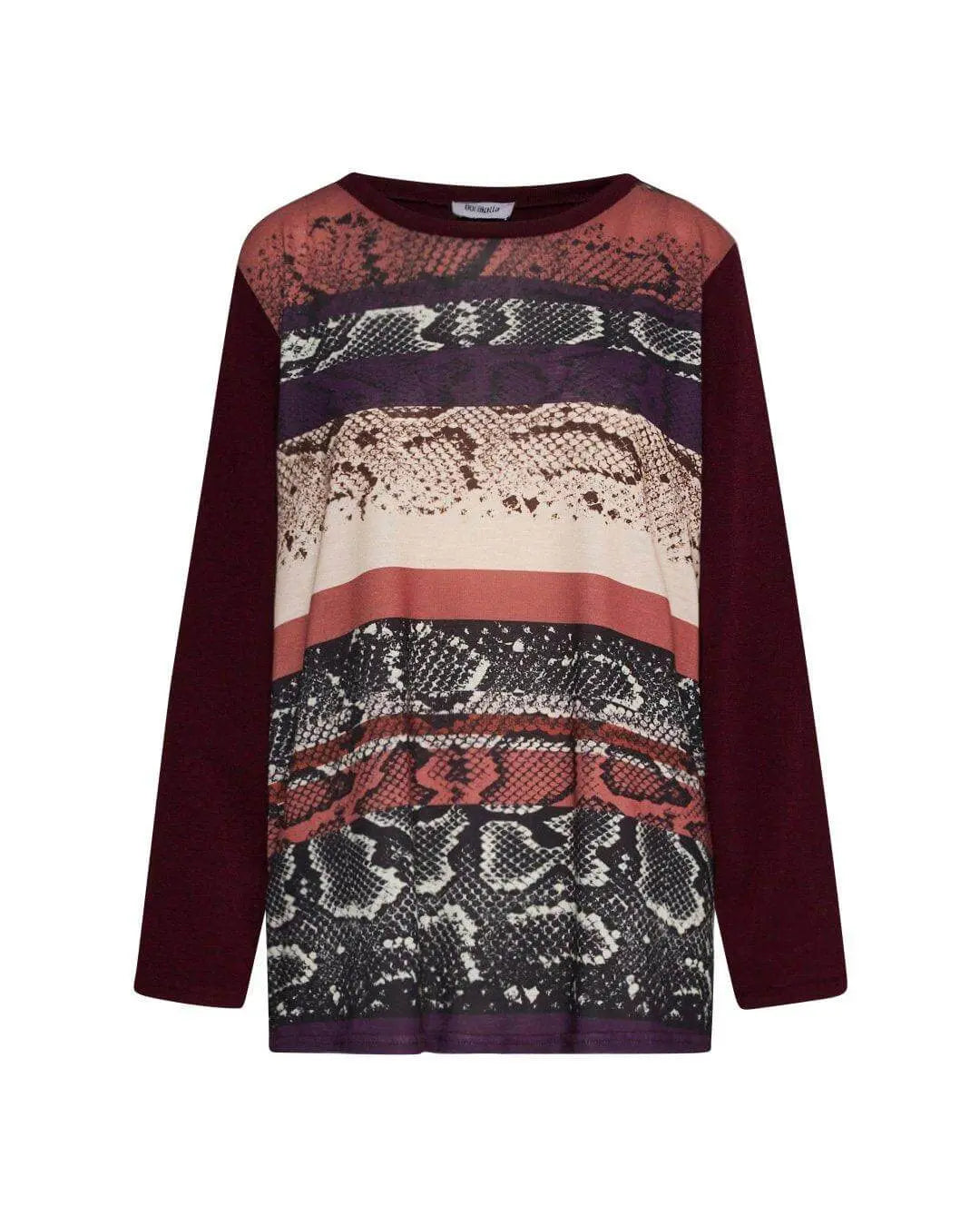 Maglia in fantasia pitonata BORDEAUX DORABELLA PIU'
